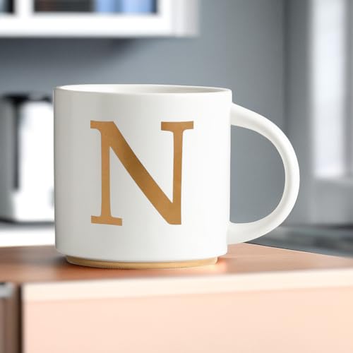 Monogram Ceramic Mugs (gold-N)