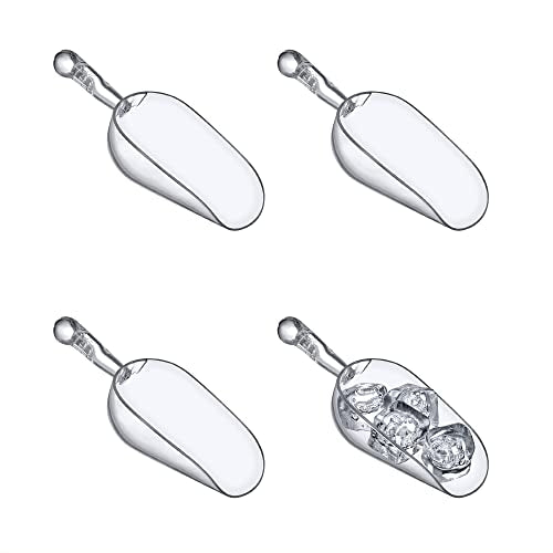Elsa - 5-Ounce Plastic Ice Scoops (Set of 4), Plastic Utility Scoops, BPA-Free, Food-Grade, Shatter-Proof, Good for Kitchen and Restaurant, Perfect for Home and Commercial Use (4 Count)