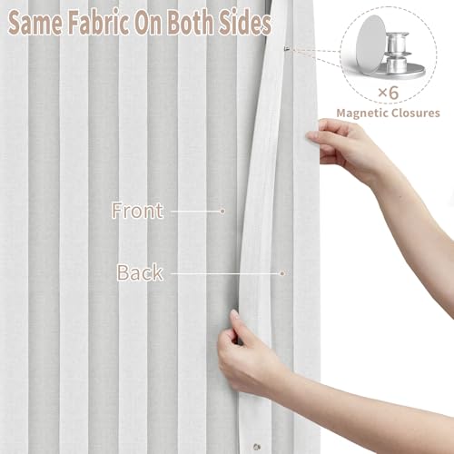 Accordion Door Curtains for Closet (Stone White / 39"W x 78"L (Pack of 1))