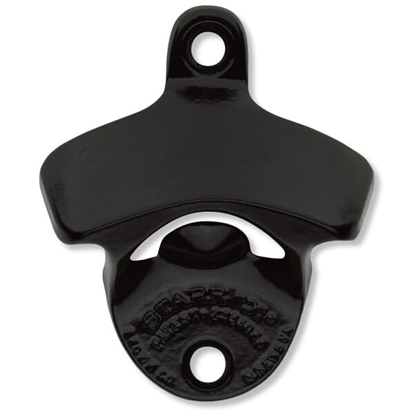 Original Plain Black Wall Mounted Bottle Opener