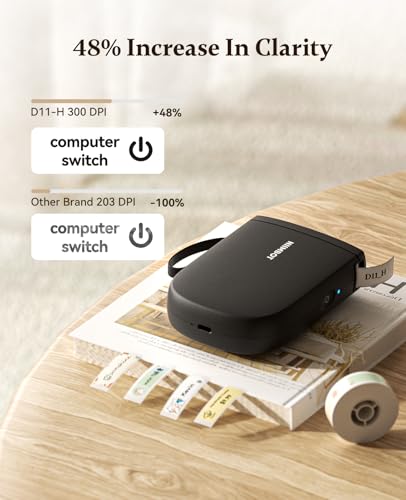 D11 Upgraded Version 300 DPI Label Maker with Tape