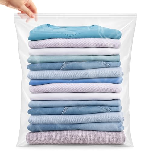 12Pcs Clear 18" x 24" Large Storage Plastic Bags (18x24 Inch(Pack of 12))