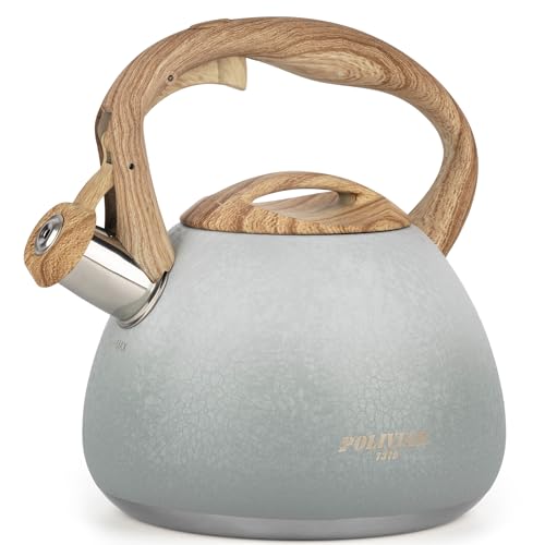 POLIVIAR Tea Kettle (2.7 Quarts / Crackle-Grey)