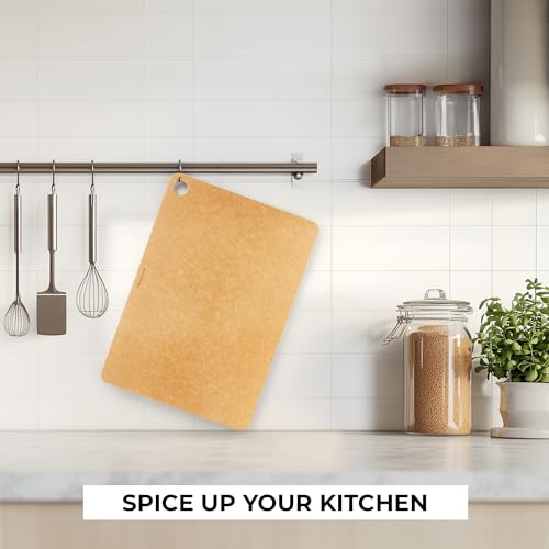 Wood Cutting Board for Kitchen (18" x 13" [No Groove] [Natural Slate] / 18"L x 13"W)