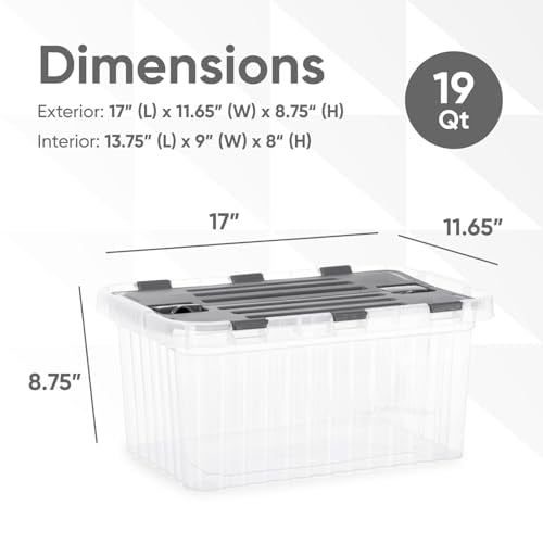 Clear Storage Box with Lid (1 Pack)