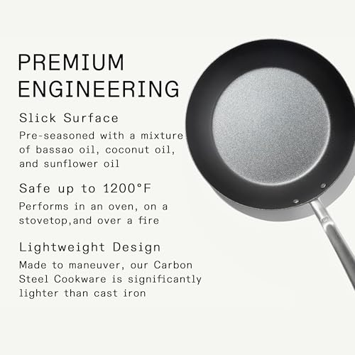 Cookware Seasoned 10" Carbon Steel Frying Pan (10" Seasoned Carbon Steel Pan)