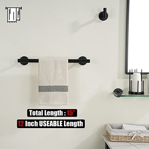 Black Towel Bar (Black / 15 Inch)