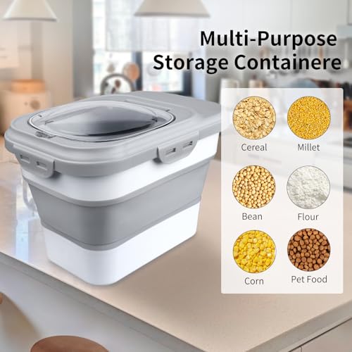 Rice Storage Container (6-20 Lbs Gray)