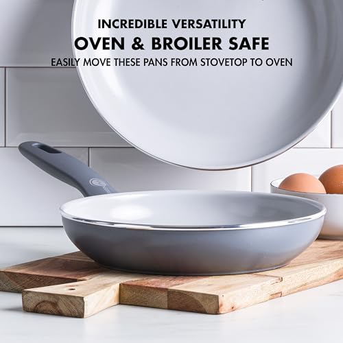 Dover 8" and 10" Frying Pan Skillet Set (8" and 10" Frying Pan Set / Gray)