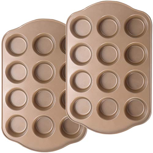 2 Pack Nonstick Muffin Pan Set (12 Cup Muffin Pan)