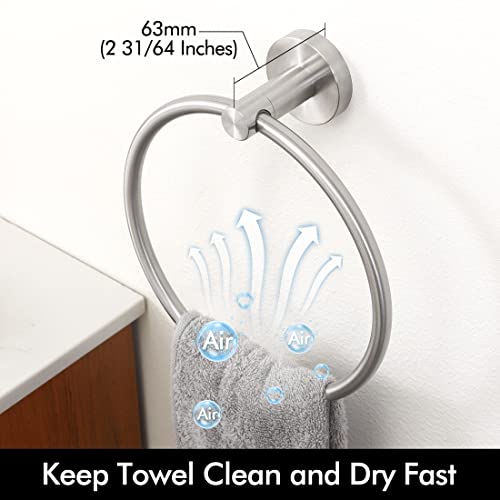 Towel Ring for Bathroom (Brushed Grey)