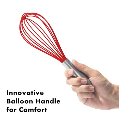 10 Inch Red Silicone Whisk (10 inch red)