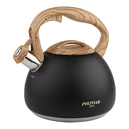 POLIVIAR Tea Kettle (2.6 Quarts / Black Ti)