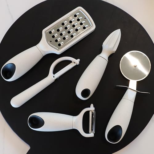 Cream Stainless Steel Wheat Straw Vegetable Peeler Kitchen Utensils