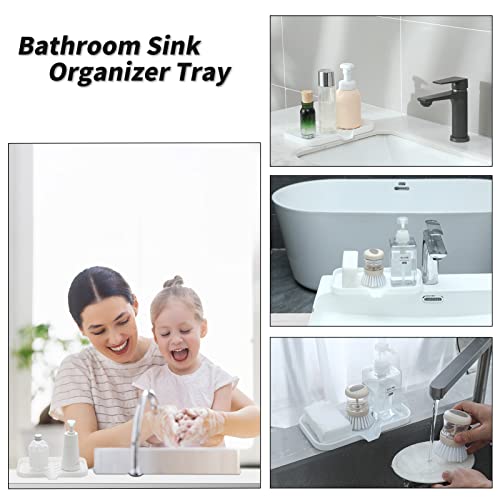 Silicone Soap Dish with Drain Spout (White / M(9.6"×5.3"))