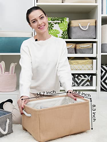 Large Storage Basket (Beige / Large - 15.7Lx11.8Wx8.3H)