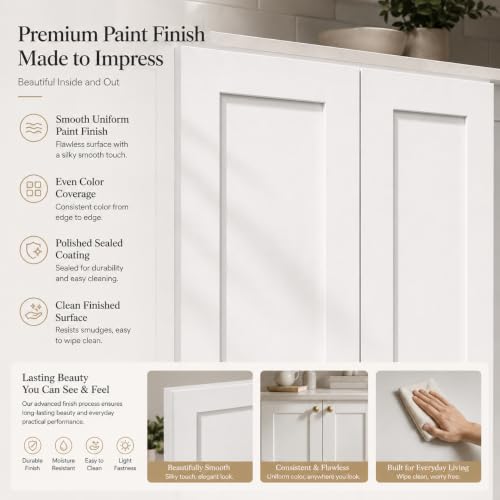 Wall Mounted Cabinet (Origami White / 30" W x 12" D x 36" H)