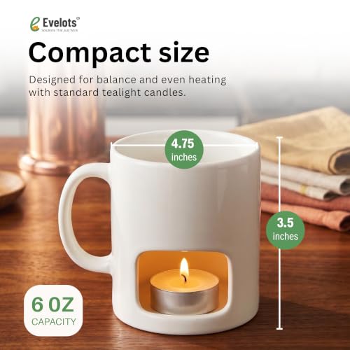 4 Pack Ceramic Fondue Cheese Mugs (White / 4 Pack)