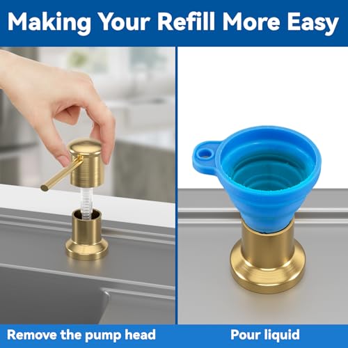 Dish Soap Dispenser (Gold / With Bottle)