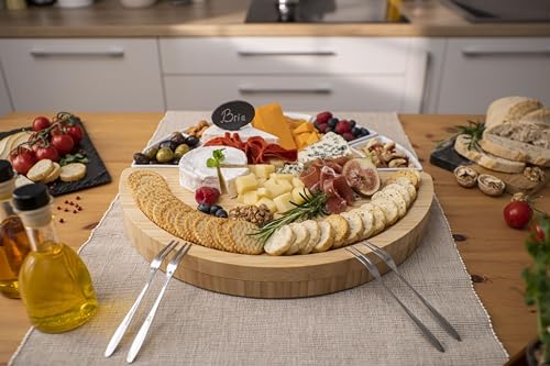 Charcuterie Cheese Board and Platter Set (Bamboo - 16 inch)