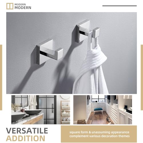 Bathroom Towel Hook (2 Pack / Polished Chrome)