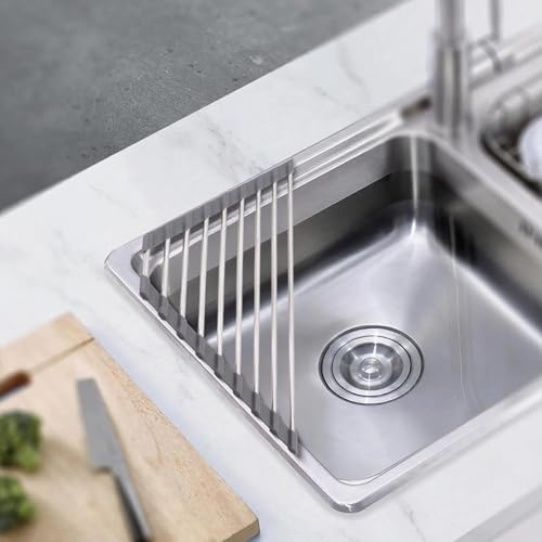 Dowell Over The Sink Roll Up Triangle Dish Drying Rack (Triangle - Stainless Steel)