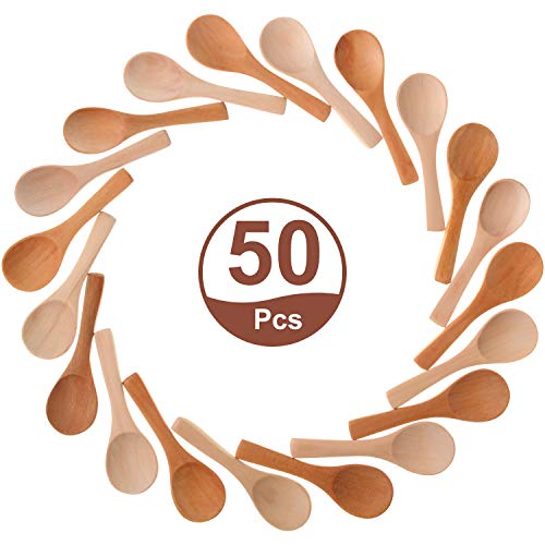 50 Pcs Small Wooden Spoons (50 Count)