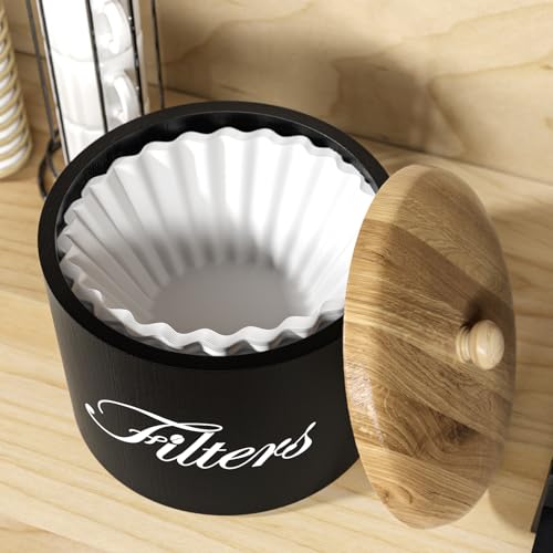 Wood Coffee Filter Holder with Lid