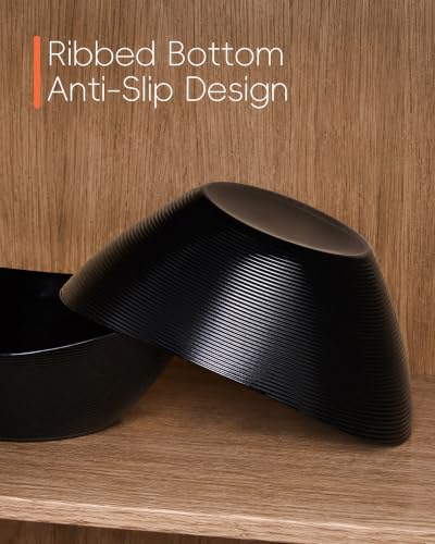 43 OZ Oval Serving Bowl Set of 4 (Black / 43 OZ - Serving Bolws)