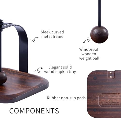South American Rain Wood Napkin Holder for Table