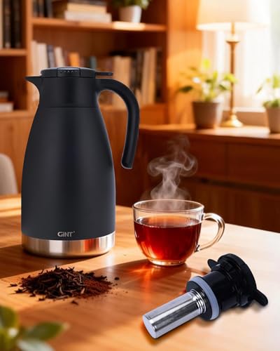 74oz Thermal Coffee Carafe with Infuser (Dark Black / 74.4 Ounces)