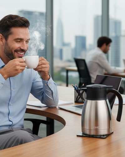 34Oz Thermal Coffee Carafe (Silver / 34 Ounces)