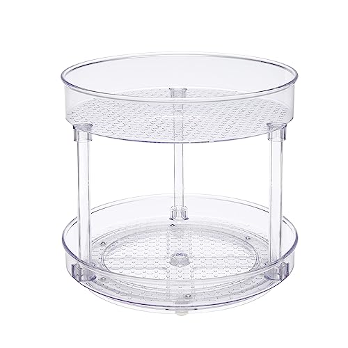 Lazy Susan Turntable Organizer for Spices and Condiments (9" Diameter, 2 Tier)