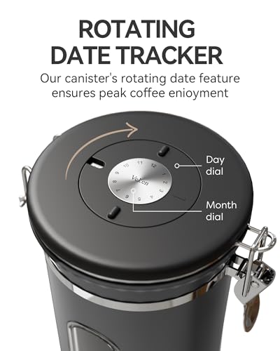 Coffee Canister with Window (Grey / 22 oz)