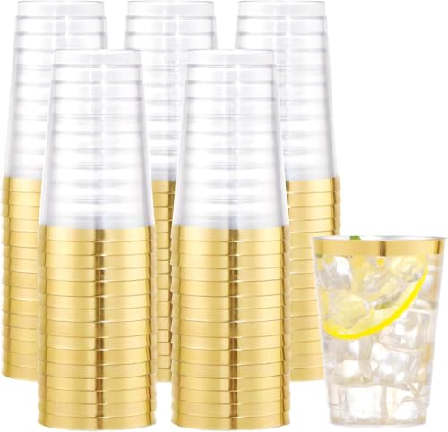 100 Pack Gold Plastic Cups (10-Gold-100)