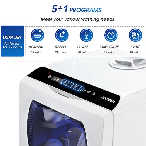 Portable Countertop Dishwasher (White)