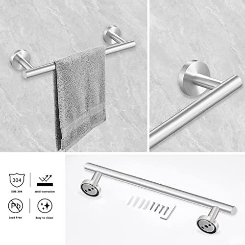 2 Pieces Brushed Nickel Bathroom Towel Bar (Brushed Nickel / 16inch)