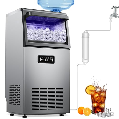 Commercial Ice Maker 120LB (120 LBS/24H-45 Ice Cubes / Freestanding Ice Maker)