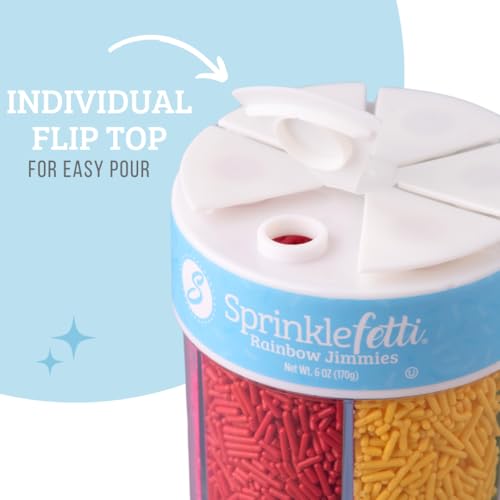 Rainbow Jimmies Sprinkles for Baking & Decorating (6.45 Ounce)