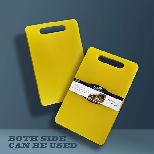 Plastic Utility Cutting Board with Handles (White)