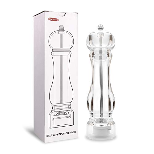 Salt Pepper Grinder Mill Arcylic (White Box 1 Pack)