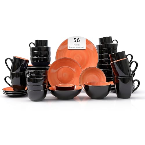 Stoneware Sonoma 56pc Dinnerware Set (Orange)