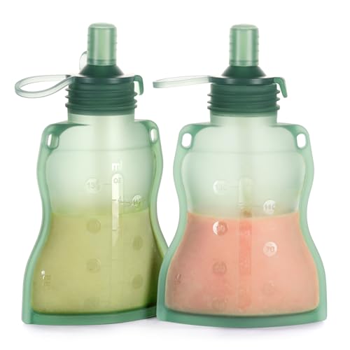 Yummy Pouch Reusable Baby Food Pouch (Green / 2-Pack)