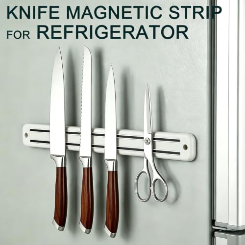 Magnetic Knife Strips Holder for Wall (White / 13in)