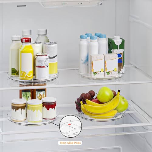 4 Pack 9 Inch Clear Lazy Susan Turntable Organizer (9inch - 4 Pack)