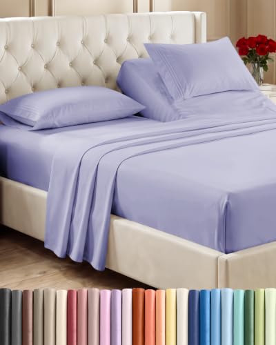 Flex Top Split Head King 4 Piece Sheet Set (35 - Lavender / Split Head/Flex Top)