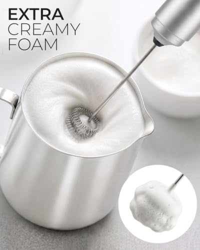 Rechargeable Milk Frother Handheld (Silver / Rechargeable Z1 Motor Max)