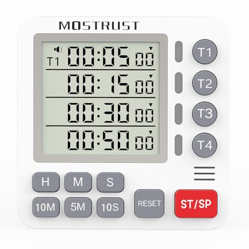 Digital Dual Kitchen Timer (White)