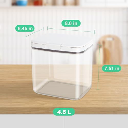4.75 Qt Rice Flour Container Dog Food Storage Holder with Flip (4.75Qt-Rectangle)