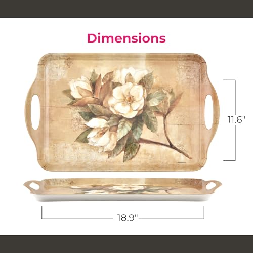 Sugar Magnolia Large Melamine Tray (18.9" x 11.6" / Sugar Magnolia)